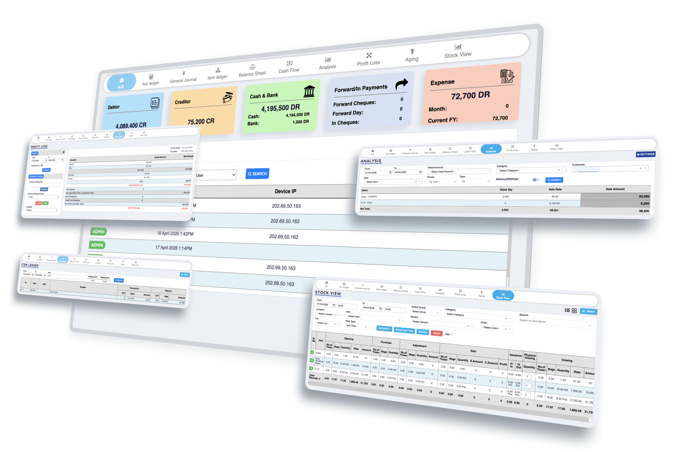 ERP Dashboard Preview